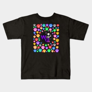 Wolfgirlgaming64 paws logo Kids T-Shirt